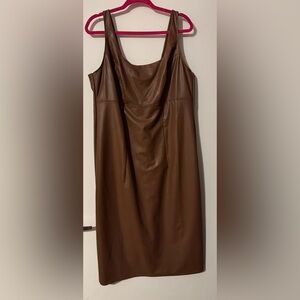 Sofia by Sofia Vergara Faux Brown Mini Dress